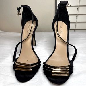 Black Suede High Heel Sandals from ALDO